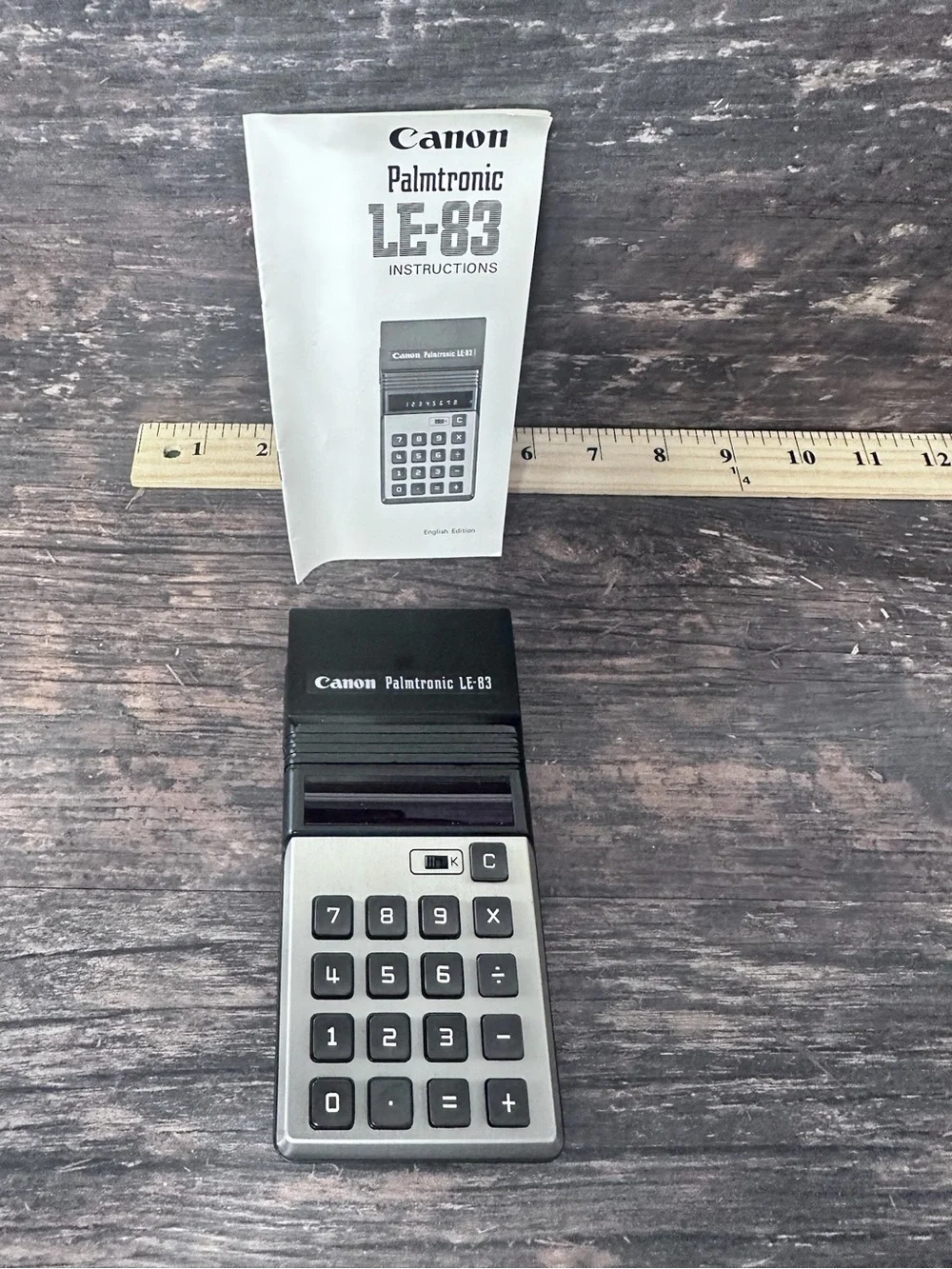 Canon Palmtronic LE-83 Black and Silver Portable Calculator